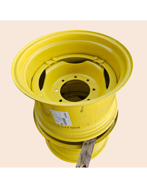 Jantes agricole, W 15X24, Voie Variable, JAUNE JD, D024154002, roue de démonte, tracteur, roue