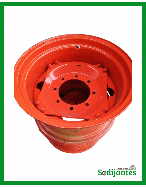 Jantes agricole, W 14X24, Voie Variable, ROUGE CLAAS, D024144001, roue de démonte, tracteur, roue